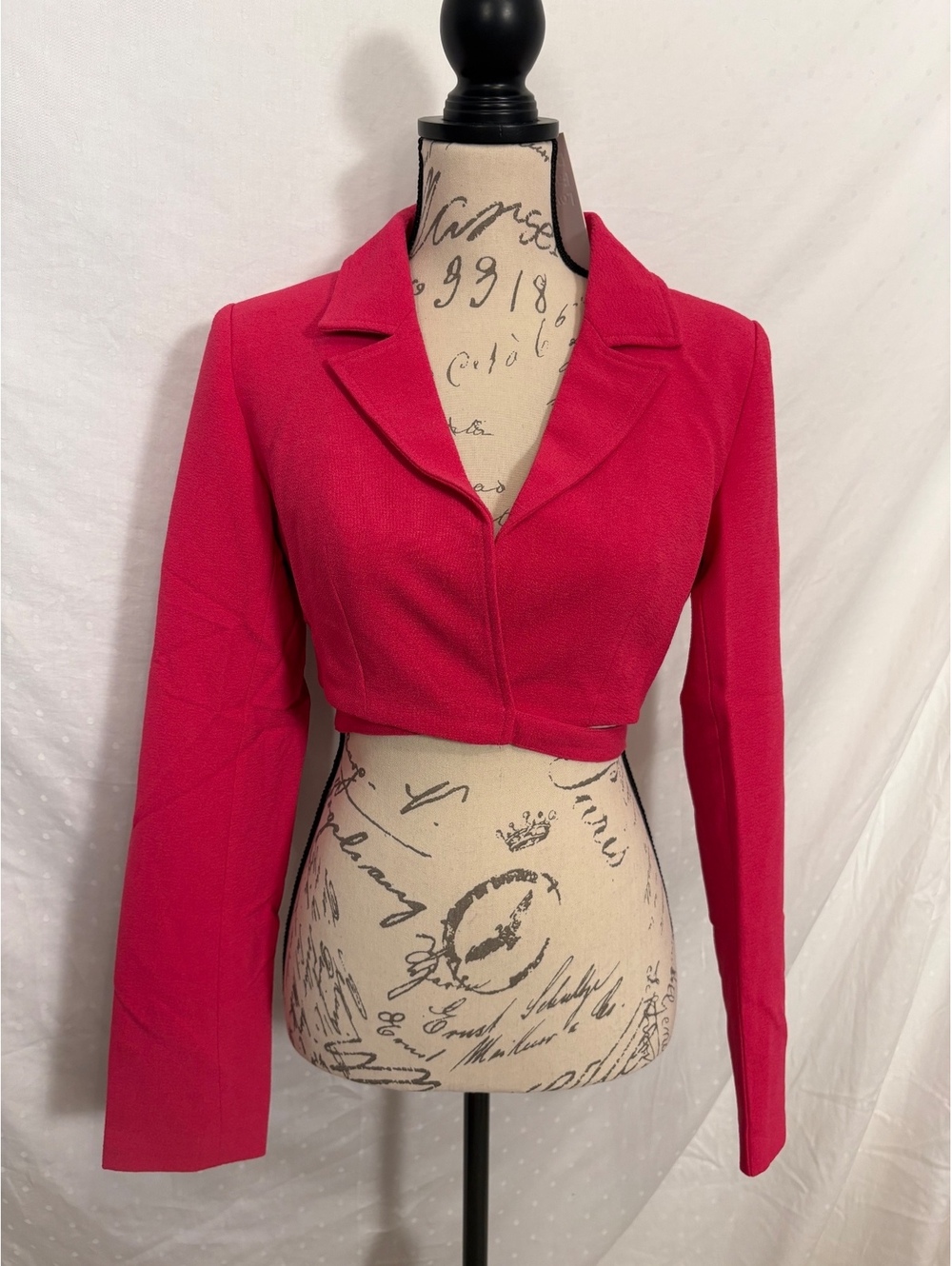 FATE by LFD Bright Colored Cropped Blazer Jacket Fitted Bolero Notch Lapel N